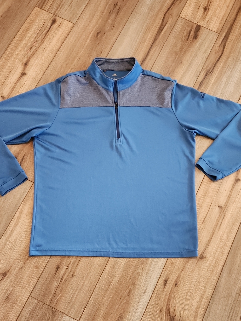 Adidas Golf Men's Sky Blue & Gray Quarter-Zip Pullover Size Large